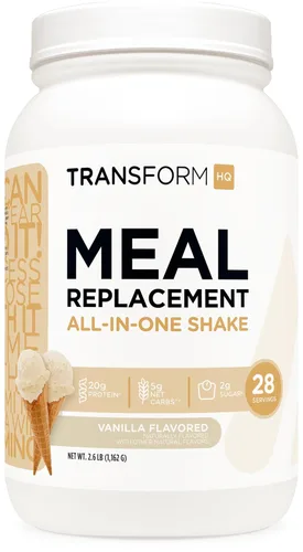 Miniatura 18 de TransformHQ Batido en polvo de reemplazo de comidas, 7 porciones (crema de naranja), sin gluten, sin OMG