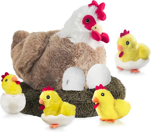 Miniatura 11 de 4 Piezas de Animales de Peluche de Águila Calva a Granel Grande Mamá Águila de Peluche con 3 Lindos Bebés Juguetes de Peluche de Águila Peluches