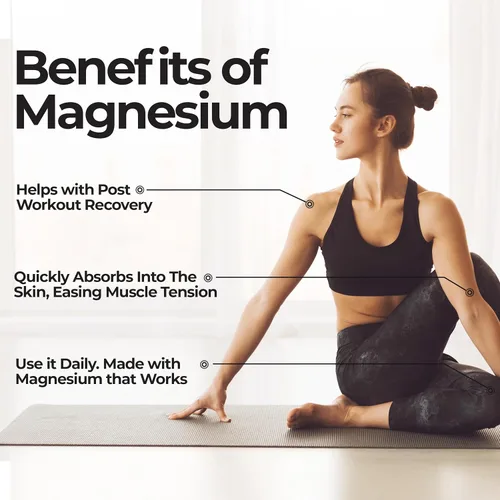 Miniatura 4 de Spray de aceite de magnesio puro de 12 onzas – Magnesio tópico de grado USP premium para pies, cuerpo y músculos – Ayuda con calambres