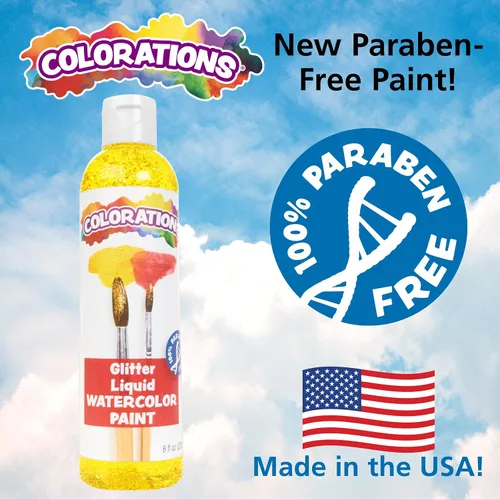 Miniatura 2 de Colorations Pintura líquida para acuarela sin parabenos, juego de 8 colores vibrantes, 8 onzas líquidas, no tóxica y fabricada en los Estados Unidos