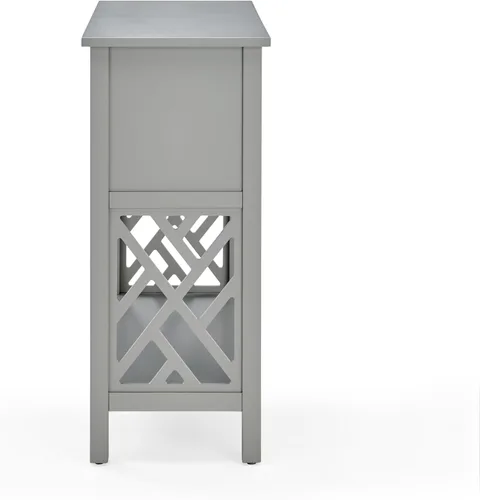Miniatura 12 de Alaterre Furniture Coventry - Mesa consola de madera de 32 pulgadas de ancho con 4 cajones, color gris