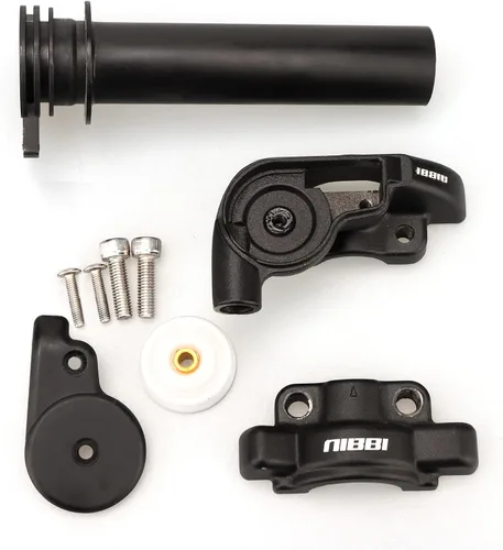 Miniatura 3 de NIBBI Empuñadura de acelerador giratorio, empuñaduras para bicicleta de tierra con cable de acelerador y empuñadura de manillar para bicicleta pit