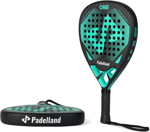 Miniatura 6 de PADELLAND - Raqueta de pádel - Superficie de fibra de carbono, apta para principiantes e intermedios, ligera, 0.8 libras, control