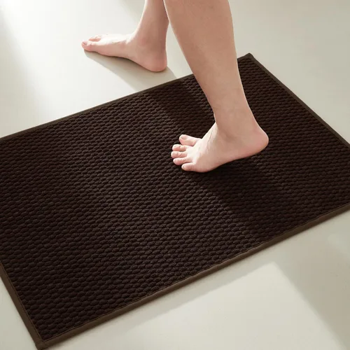 Miniatura 120 de TYUU Alfombras de Baño Antideslizantes Lavables, Tapete de Baño Súper Absorbente Delgado de Pila Baja para Secar Rápido, Alfombra de Baño Pequeña
