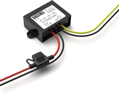 Miniatura 9 de Convertidor elevador de 12 V a 24 V CC, transformador de voltaje 15A 360 W convertidor con fusible transformador impermeable de 12 V para carrito