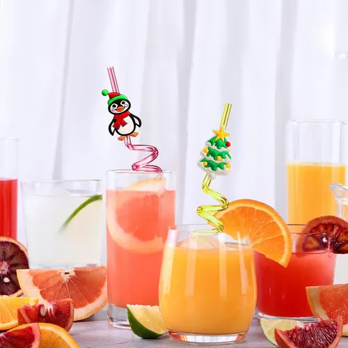Miniatura 3 de 24 regalos de fiesta de Navidad, regalos de aula, pajitas de Navidad, regalos para niños y adultos, suministros de fiesta de Navidad con 2 cepillos