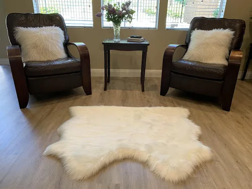 Miniatura 25 de LAMBZY Alfombra de pelo de oveja sintética, hipoalergénica, súper suave, sedosa para sala de estar, habitación de los niños, sofá