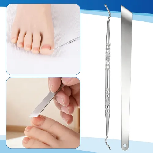 Miniatura 4 de Kit de herramientas de pedicura para quitar uñas encarnadas, de acero inoxidable, lima y levantadores de uñas, herramienta profesional de pedicura