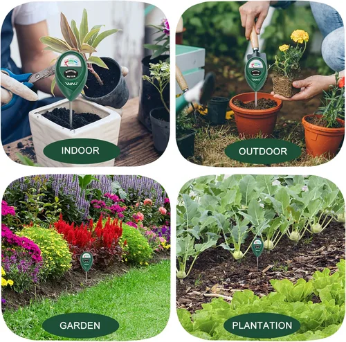 Miniatura 6 de WNJ Paquete de 2 medidores de humedad del suelo, monitor de agua para plantas, medidor de humedad del césped, sensor higrómetro del suelo