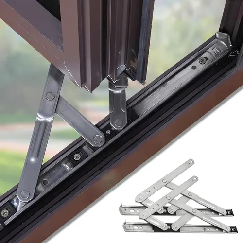 Bisagras de ventana de acero inoxidable – Bisagras abatibles, permanencia de fricción, 0.118 in de grosor, ranura de 0.866 in, SUS304, 10 pulgadas,
