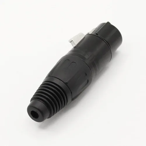 Miniatura 3 de Conector de cable XLR de 4 pines XLR de 4 pines, conector hembra de conector de micrófono, conector de cable de micrófono, conector de audio, negro