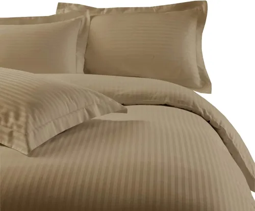 Miniatura 7 de sheetsnthings Juego de ropa de cama a rayas de 300 hilos, 100% algodón, 5 piezas, tamaño individual, extra largo, XL, color negro, 3 piezas y 2