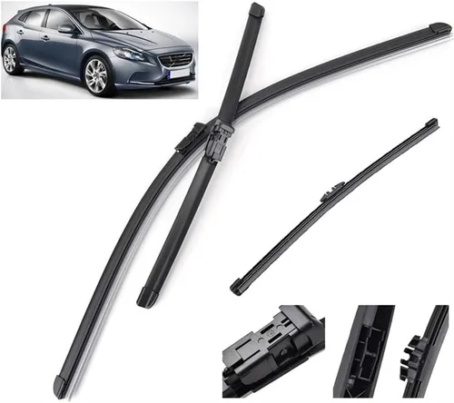 Juego de limpiaparabrisas LHD delantero y trasero compatible con Volvo V40 2012-2019 limpiaparabrisas de 26 + 19 + 11 pulgadas