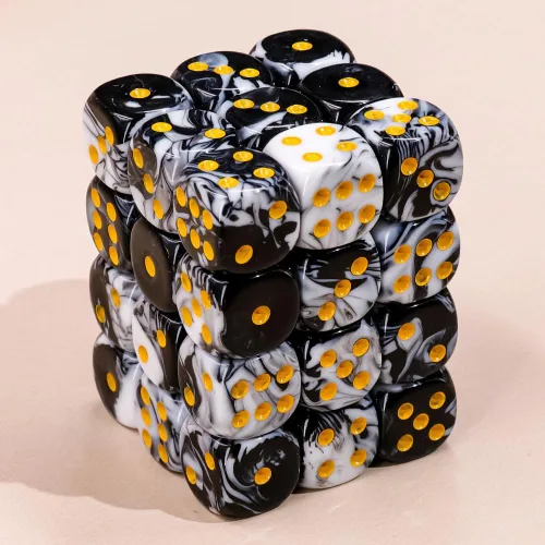Miniatura 4 de 36 de paquete de dados MINI de 12 mm de 6 caras, juego de dados D6 de dos colores, dados estándar de 6 caras para Yahtzee, Bunco o enseñanza