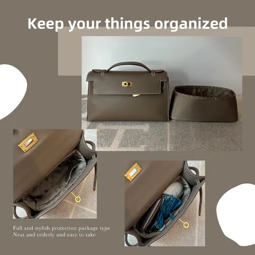 Miniatura 8 de DGAZ Organizador de bolsa, organizador de bolso de seda, organizador de bolsos y organizador de bolsas Simplicity, se adapta a Kelly mini Imini