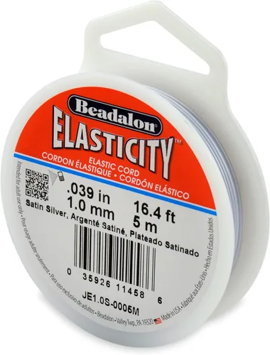 Miniatura 23 de Beadalon Elasticity - Cordón elástico (0,8 mm, 5 m), transparente