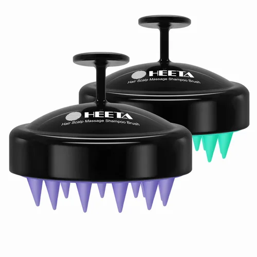 Miniatura 14 de HEETA Masajeador para el cuero cabelludo para el crecimiento del cabello, cepillo de champú de silicona para el cuero cabelludo, cepillo exfoliante