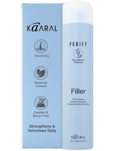 Kaaral Purify Filler Shampoo - Fórmula fortalecedora y voluminizadora para mujeres y hombres - Cuidado del cabello espesante para una apariencia más