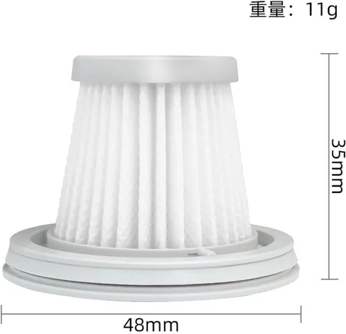 Miniatura 2 de 1/2/6 unids elemento de filtro para xiaomi mijia coche de mano mini aspiradora accesorios de limpieza