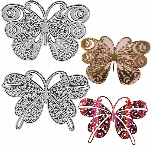 2 piezas de metal troqueladas de mariposa, diseño de animales de mariposas, troqueles de insectos, plantillas para manualidades, plantillas para