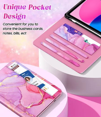 Miniatura 6 de Zonefoker Funda para iPad de 11ª generación (A16) de 11 pulgadas 2025, para 10ª generación de 10.9 pulgadas 2022, piel sintética para iPad de 11/10