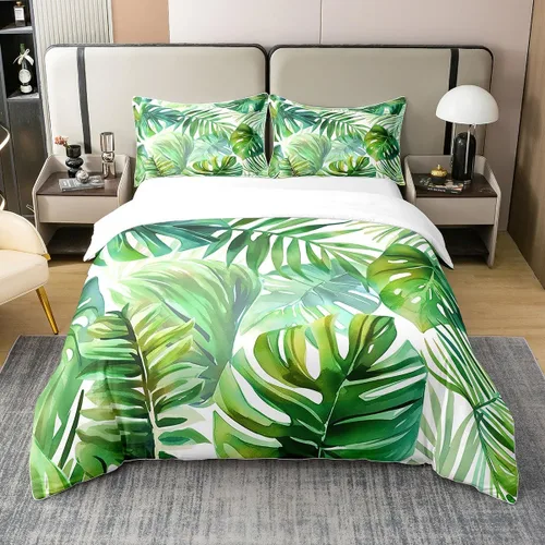Miniatura 30 de 100% Algodón Natural Acuarela Juego de Ropa de Cama con Diseño Marino para Niños y Niñas, Juego de Cama con Estrella de Mar y Caracol Azul, Juego