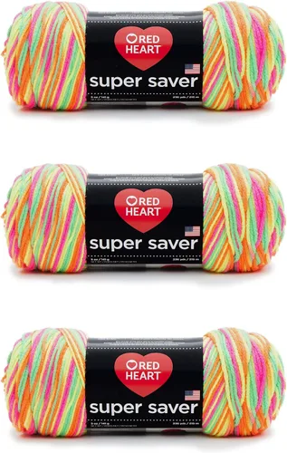 Miniatura 94 de Red Heart Hilo Super Saver, paquete de 3, estampado artístico, 3 unidades Estampado De Artista