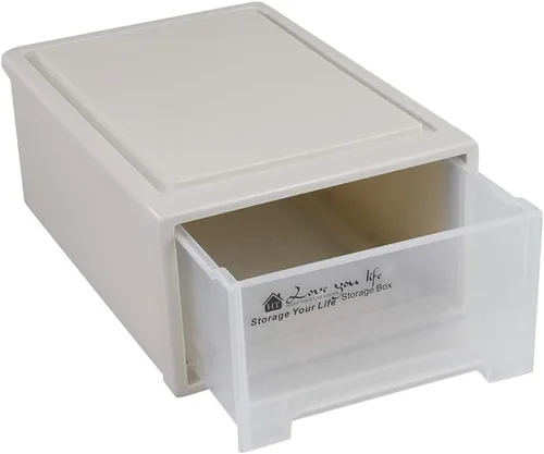 Cajón de almacenamiento apilable de plástico de 12 cuartos de galón, 1 paquete