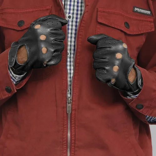 Miniatura 3 de M&H Since 1978 Guantes de conducción para hombre - Guantes de cuero para hombre - Guantes de conducción de automóviles - Guantes de conducción