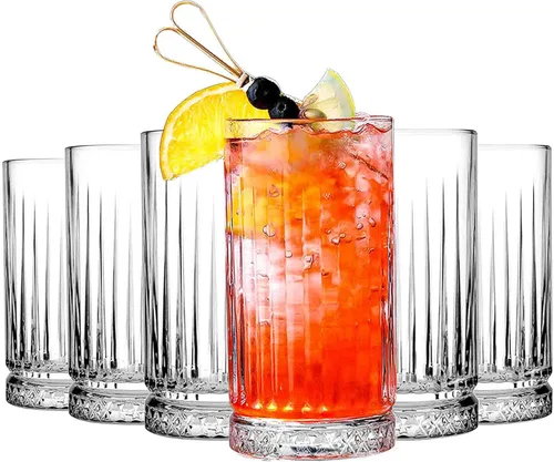 Miniatura 11 de Highball Glasses Collins - Juego de 6 vasos altos de 14 onzas, cristalería para bebidas, agua, cerveza, refrescos