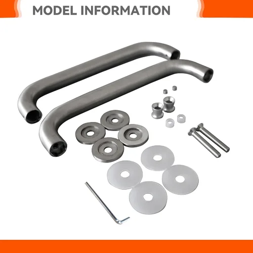 Miniatura 5 de CKB Manija de puerta de ducha, tirador de puerta de vidrio de doble cara de 8 pulgadas, compatible con vidrio de 1/4 a 1/2 pulgadas de grosor, acero