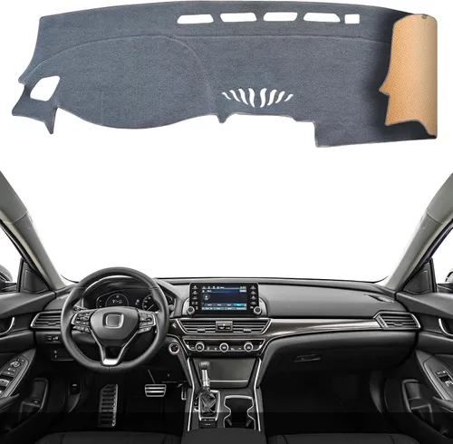 Miniatura 12 de Cubierta de tablero Tapete de salpicadero Compatible con Ho-nda Civic 2015-2012 (para transmisión izquierda), tapete de salpicadero para coche