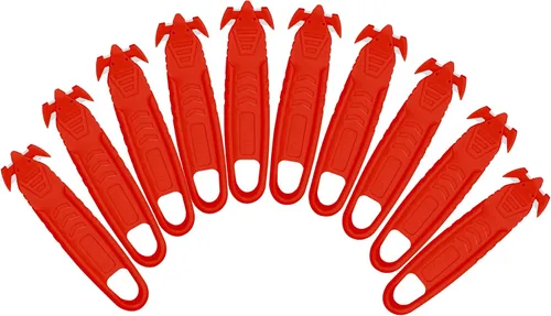 Miniatura 16 de T TOVIA Cuchillo Cortador de Cajas de Seguridad de Hoja de Acero Inoxidable Empotrada Oculta, Abridor de Paquetes Cortador de Plástico para Caja