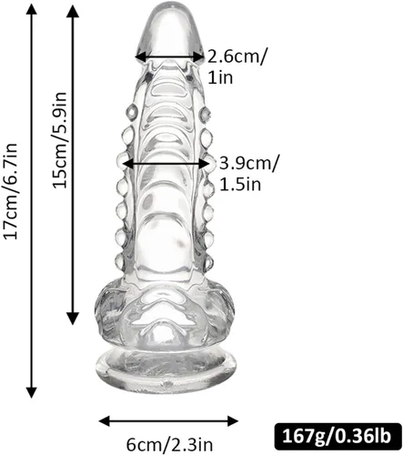 Miniatura 2 de Consolador de dragón, consolador transparente de 6.7 pulgadas con ventosa para jugar con manos libres, consolador de fantasía para adultos, juguetes