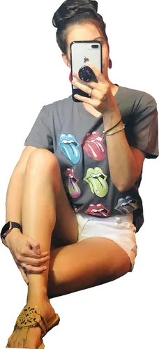 Miniatura 3 de Camiseta de manga corta para mujer Rolling Stones Boyfriend Graphic gris