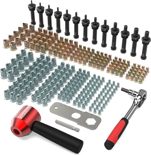 Miniatura 2 de Kit de herramienta adaptador de tuerca de remache WelderElite Contiene 290 tuercas de remache y 13 mandriles