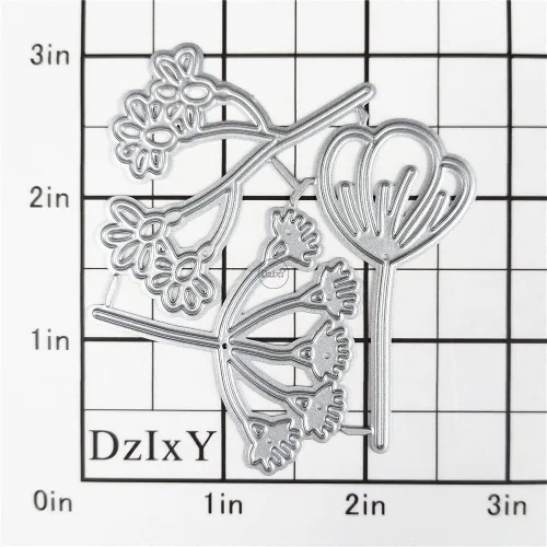 Miniatura 2 de DzIxY Troqueles de corte de metal de tres flores para hacer tarjetas de papel de grabación en relieve conjuntos de troqueles de álbum de recortes 11