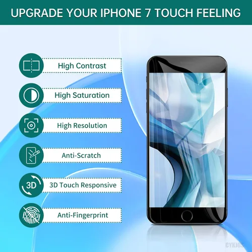 Miniatura 5 de Para iPhone 7 Reemplazo de pantalla negro con botón de inicio 4.7 "3D táctil LCD digitalizador Asamblea completa con cámara frontal oído altavoz