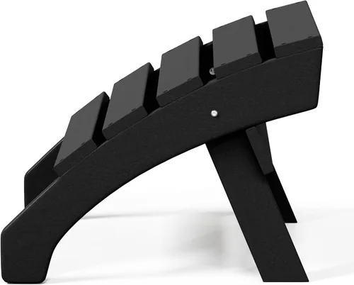 Miniatura 8 de WestinTrends Dylan - Silla Adirondack para exteriores con otomana, juego de 2 piezas, color negro