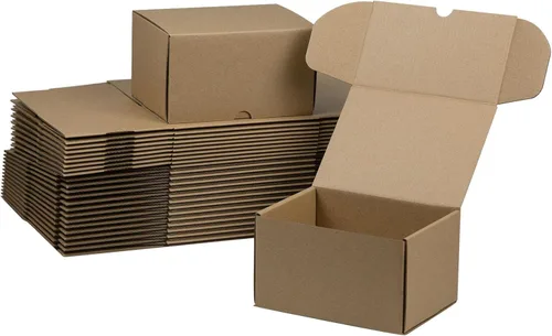 Miniatura 12 de Juego de 25 cajas de envío de 6 x 4 x 4 pulgadas, cajas de cartón corrugado marrón para embalaje de pequeñas empresas