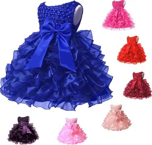 Jup'Elle Baby Girl Dresses Ruffle Lace Pageant Party Wedding Flower Girl Dress