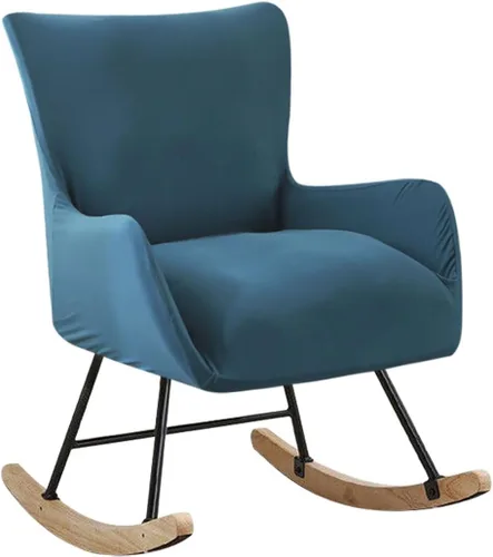 Miniatura 15 de Funda elástica para silla mecedora de guardería, funda estampada para sillón con acento mecedor, para sala de estar, dormitorio, oficinas, 01