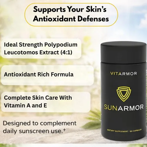 Miniatura 4 de Polypodium Leucotomos 240mg, suplemento para el cuidado de la piel, combate los signos del fotoenvejecimiento, desarrollado por dermatólogos, 60