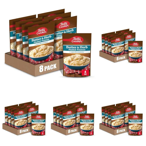 Miniatura 13 de Betty Crocker Puré de papas con mantequilla cremosa, hecho con papas reales, 4 onzas (paquete de 8)