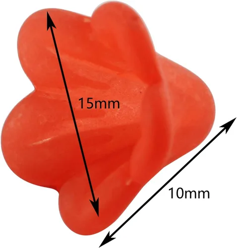 Miniatura 6 de Tegg Cuentas de flores de trompeta, 200 cuentas de 0.591 in de color mixto de acrílico con agujero central para hacer joyas, manualidades
