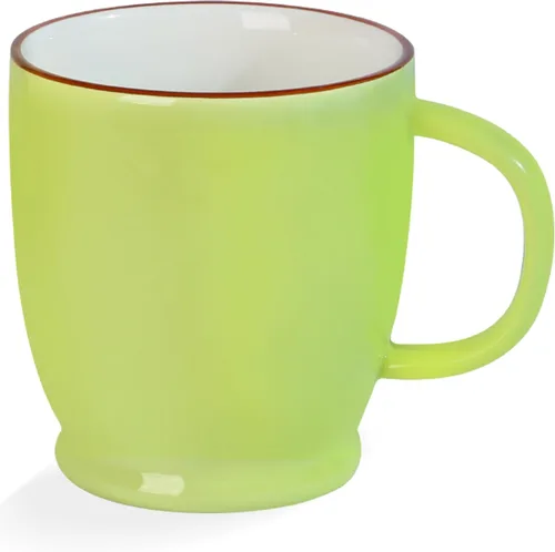 Taza de café verde, taza de café de 16.5 onzas, apta para lavavajillas, taza de té de cerámica con mango grande, taza de café grande para café con