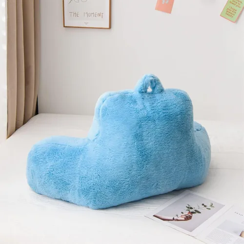 Miniatura 4 de A Nice Night Almohada de lectura de piel sintética con cuña para adultos y niños, respaldo con brazos para sentarse en la cama/sofá para reposo