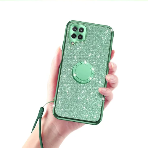 Miniatura 8 de Funda para Samsung Galaxy A12, A12 Samsung Phone Case para mujer con purpurina de cristal suave TPU transparente de lujo Bling Funda protectora