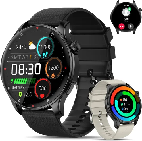 Reloj inteligente para hombres y mujeres Fitness: impermeable, responder, hacer llamada, digital, relojes para hombres, correr, seguimiento de