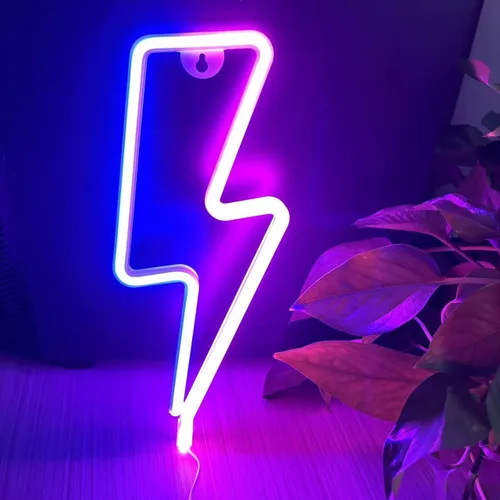 Miniatura 5 de 2 letreros de neón para decoración de pared, funciona con pilas de neón para dormitorio, configuración de sala de juegos, luces LED de neón